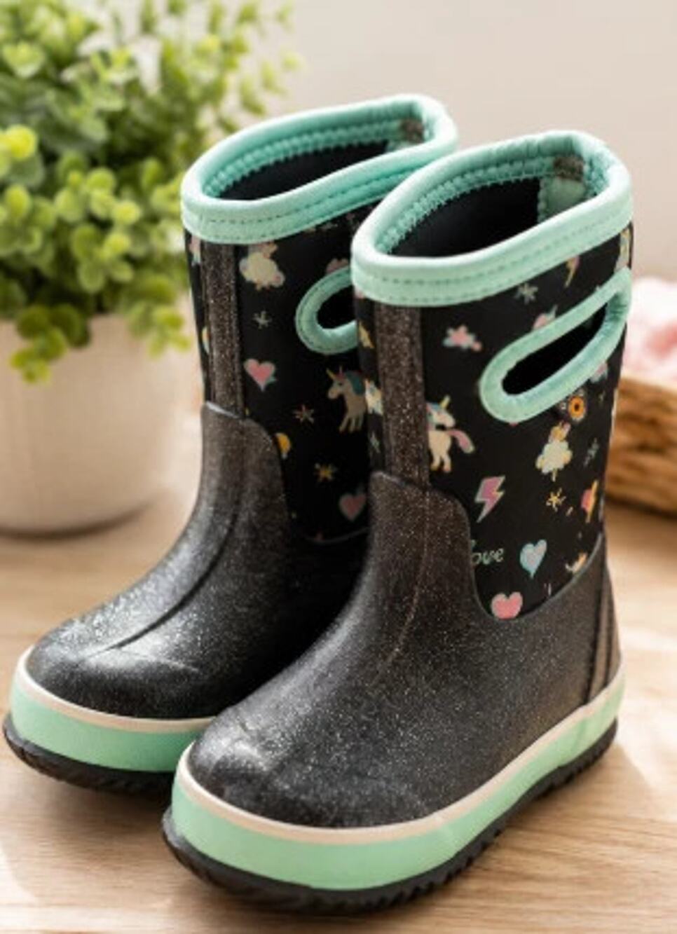 Bogs Toddler Rain Boots Unicorn Print Waterproof Size 7 Kids